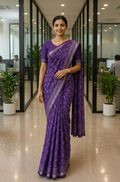 Women's Premium Office Wear Cotton Saree | Elegant Corporate Look | Soft & Comfortable Daily Wear