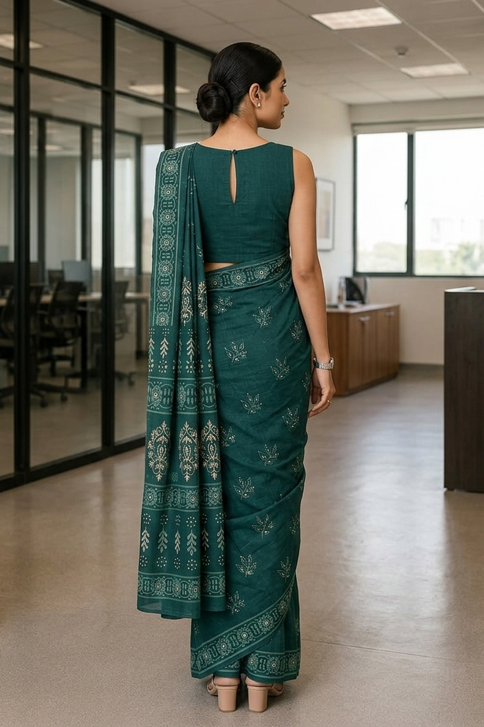 Women's Premium Mulmul Cotton Saree