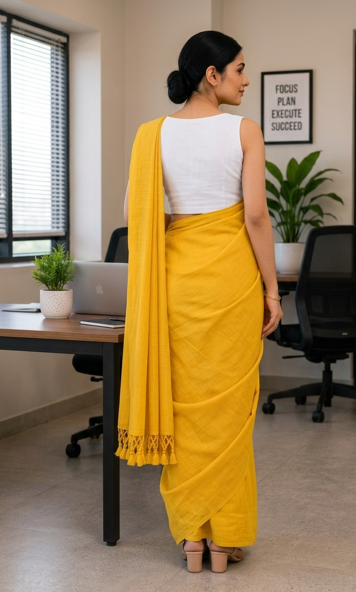 Premium Office Wear Cotton Saree for Women