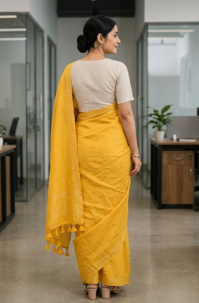 Premium Office Wear Cotton Saree for Women