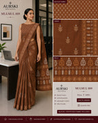 AURSKI Premium Mulmul Cotton Saree for Office Wear | Soft, Lightweight & Breathable | Elegant Everyday Wear